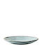 Dutch Rose Organic Shallow Ceramic Light Blue Plate Diameter 21.5cm