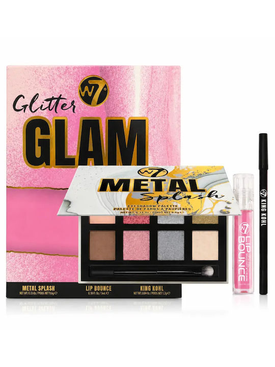 W7 Cosmetics Glitter Glam Палитра за Грим за Очи