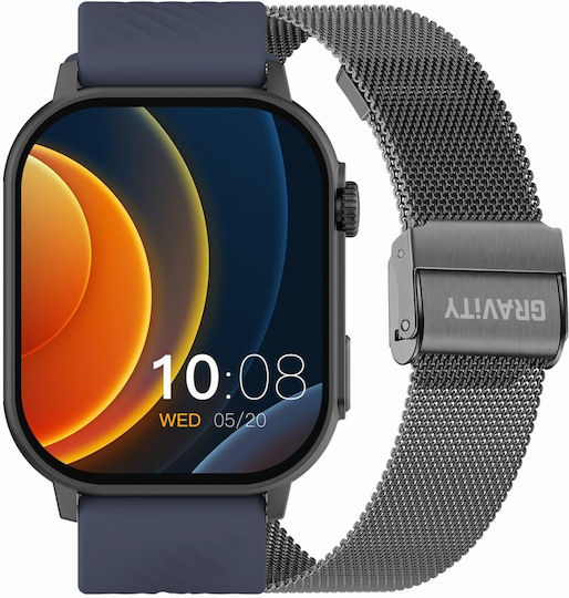 Gravity Gt15-4 Smartwatch Blue Silicone Strap + Bracelet