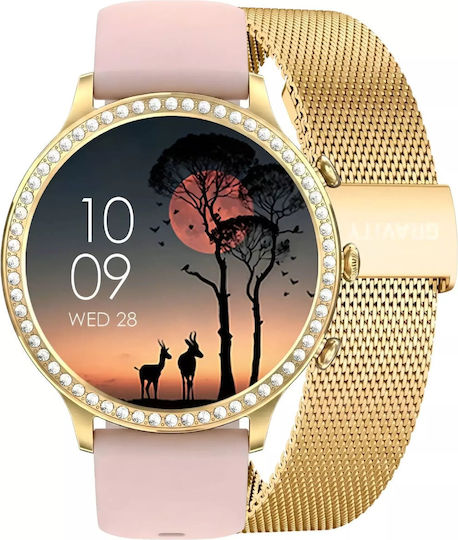 Smartwatch Gravity Gold Strap Bracelet Gt5-3