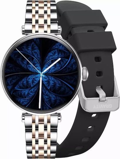 Smartwatch Gravity Gt26-5 1.27" 2 Straps Silver Gold Black