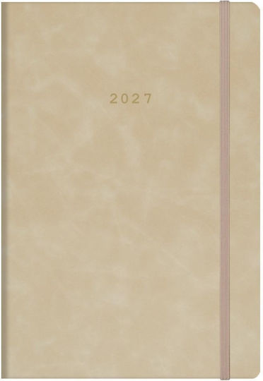 540900 Next Ημερολογιο 2027 Cuba Ημερησιο Flexi Μπεζ Λαστιχο 12x17εκ Δυνατοτητα Εκτυπωσης