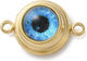 Steel Eye Connector Gold 15x10mm 2pcs
