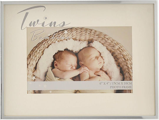 Bambino Mio ''Twins'' Silver Plated Kids Photo Frame In Silver Colour