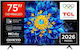 TCL Smart TV 75" 4K UHD QD-Mini LED P8L HDR (2026) 75P8L