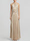 Maxi Damenkleid für Hochzeit - Taufe Gold