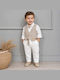 Guy Laroche Baptism Suit with Vest for Boys Beige