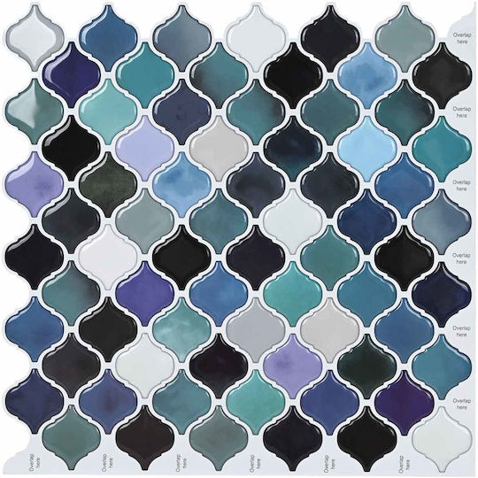Vidaxl Tile Λαμπτήρα 20 Pcs Μπλε Πράσινο 27 X 27 Εκ