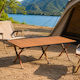 ForHome Metallischer Campingtisch Klappbar 120x60x45cm Braune