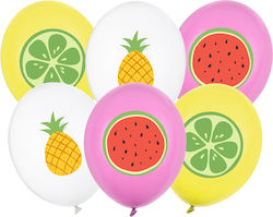 Latex Balloons 12'' Fruit Various Colours Pack 6 Pieces