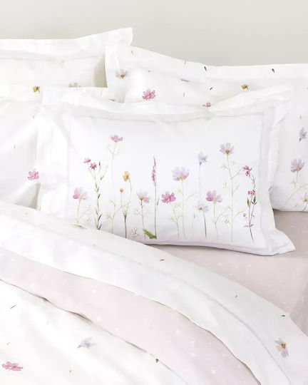 Nima Everbloom Μαξιλαροθήκη Oxford Ροζ 52x72εκ.