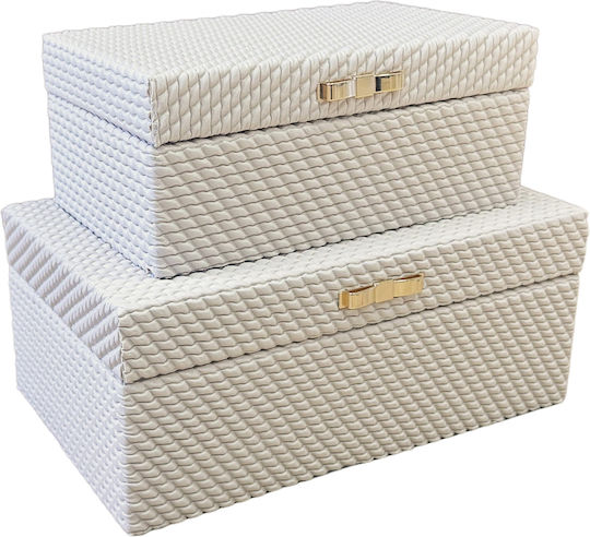 Espiel Wooden Storage Box with Lid 2 Pieces Espiel Wooden Storage Box with Lid 2 Pieces