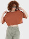 Women's Crop T-shirt Peach