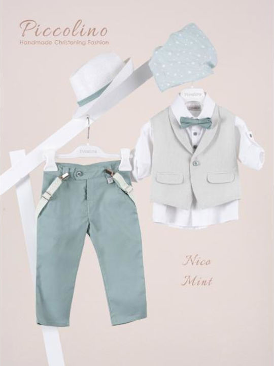 Piccolino Baptism Suit for Boys Nico Nico Green