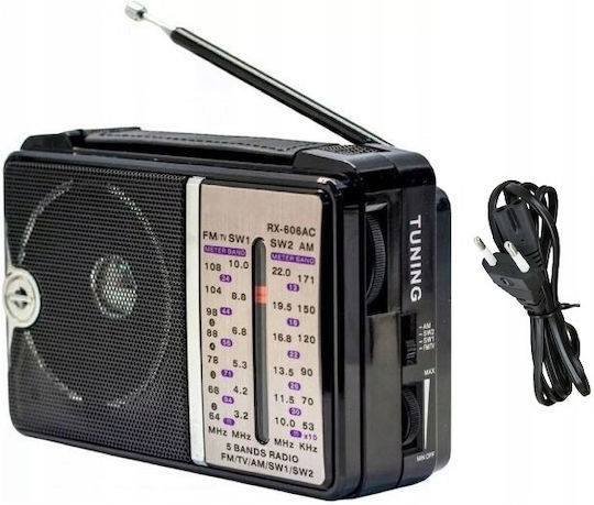 ZT1XJ43QWS394 Radio Portabil Cu Alimentare Electrică / Baterie Negru