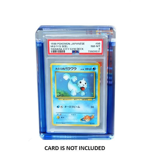 Magnetic Transparent Acrylic Case Psa Graded Card Blue Protective Reinforcement In Frame – Premium Display Stand