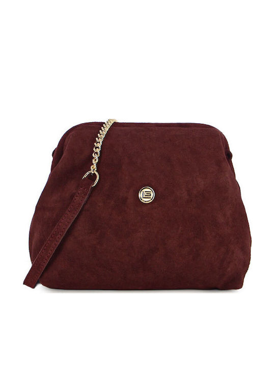Leder Damen Handtasche Crossbody Burgundisch
