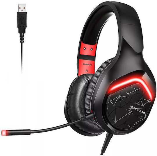 Somic GS301-VI Over Ear Gaming Headset με σύνδεση USB for PC