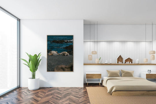 Painting Sea Turtles On Rocky Shore Marine Turtles On The Rocky Shore 70x100