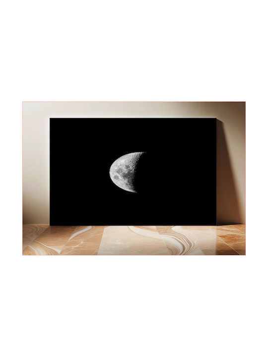 Πίνακας Half Moon In Space Μισή Σελήνη Στο Διάσ...