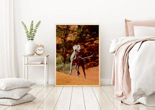 Painting Dog In Desert Landscape Dog In The Desert Landscape 100x150