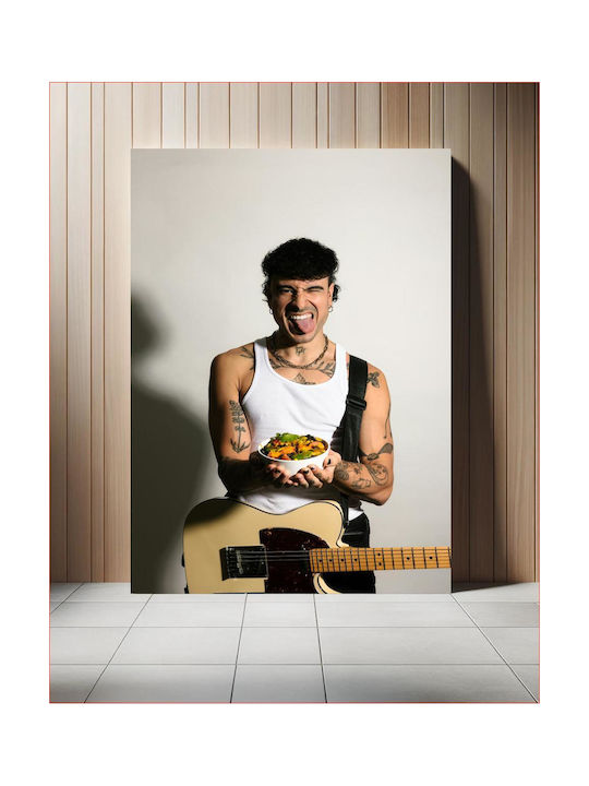 iLovePrints Tattooed Musician Ein Bowl Food Gemälde 70x100