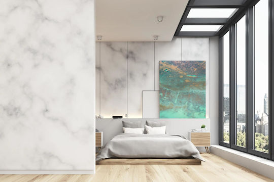 Painting Aerial View Turquoise Water Sandy Patches Aerial View Of Turquoise Water Sandy Patches 40x50