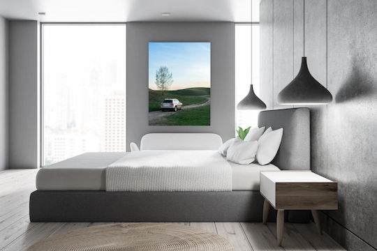 Painting Car On A Serene Country Road Car Serene Provincial Road 40x65