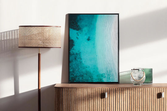 Painting Aerial View Crystal Clear Sea Aerial Photograph Of Crystal Clear Sea 70x100