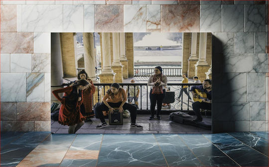 Painting Street Musicians Performing Street Musicians Perform 150x100