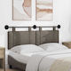 vidaXL Stoff-Kopfstütze für Betten Grau 150x55cm