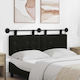 vidaXL Leather Black Bed Headboard Cushion 150x...