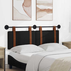 vidaXL Holz-Kopfstütze Schwarz 130x55cm