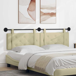 vidaXL LED-Kopfteilkissen aus Kunstleder Beige ...
