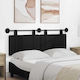 vidaXL Fabric Bed Headboard Cushion Black 150x55cm