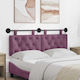 vidaXL Fabric Bed Headboard Cushion Purple 130x...