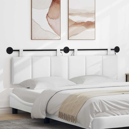 vidaXL Fabric Bed Headboard Cushion White 190x55cm