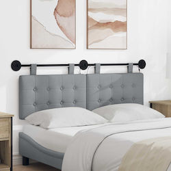 vidaXL Stoff-Kopfstütze für Betten Grau 130x55cm
