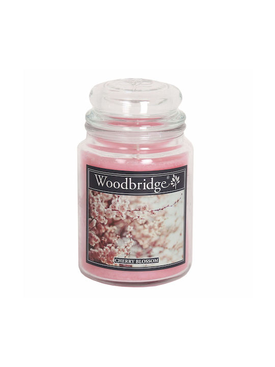 Relaxdays Aromatisches Kerze mit Parfüm Rose 17x10cm