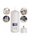 Aura Glass Decorative White Candle