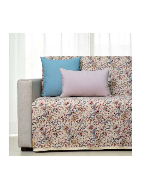 Cotone Evita Armchair Throw 185x185cm Petrol Blue