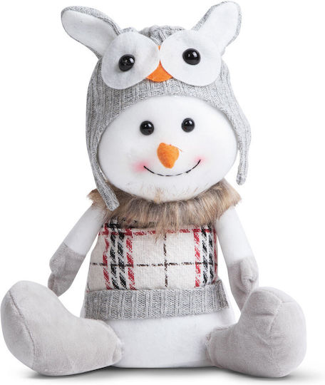 Decorațiune de Crăciun Om de Zăpadă 30 Cm Figurina Textilă