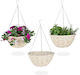 Relaxdays Поставка За Саксия Висулка Бежова 12x25см