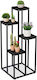 Relaxdays Suport Pentru Plante Negru 80x40x40 cm