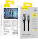 Blavec Braided USB 2.0 Cable USB-C male - USB-A 30W Μαύρο 1m