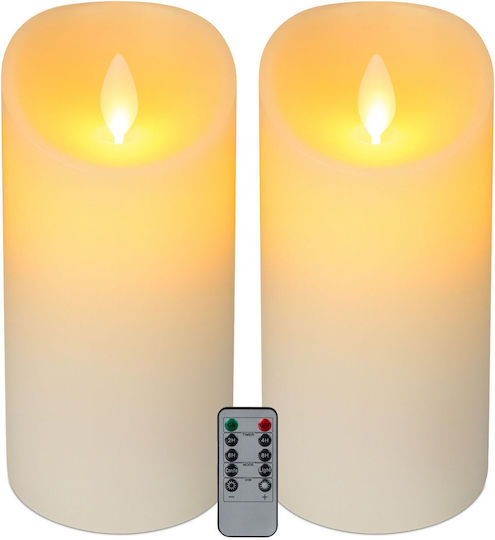 Relaxdays Διακοσμητικό Φωτιστικό LED Κερί 2τμχ 24.5x10εκ.