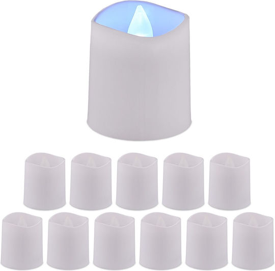Relaxdays Decorative LED Candle Lamp 12pcs 4.5x4x4cm