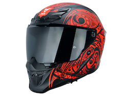 XVX Vader RS-400 Full Face με Sun Visor ECE 22.06 Matt Maori Red