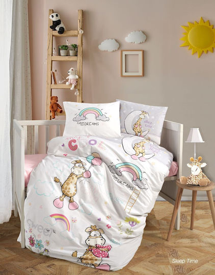Clasy Home Baby Bettwäsche-Set Für Krippe Rosa 3 Stücks