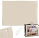 Relaxdays Rechteckiges Sonnensegel Beige
